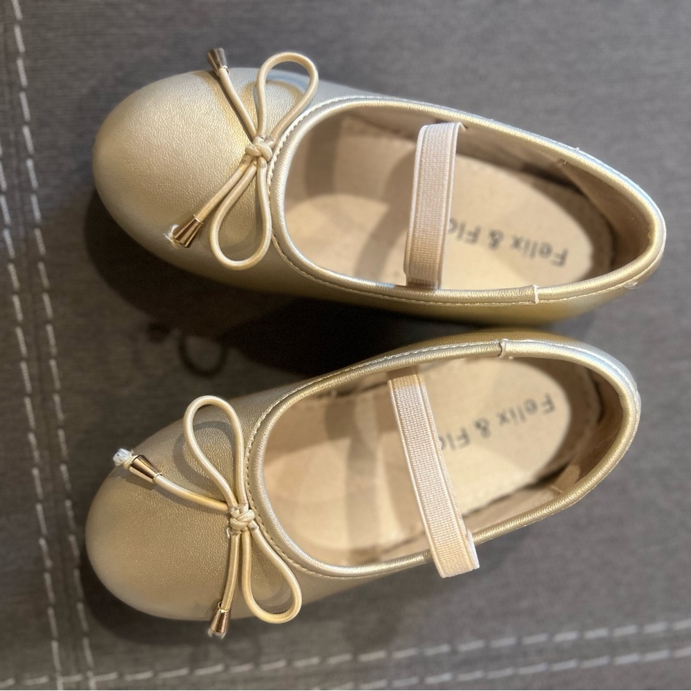 Felix & Flora Gold Ballet Flats